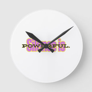 Reloj Redondo Mediano Motivational Wall Clock – Minimalist Inspirational