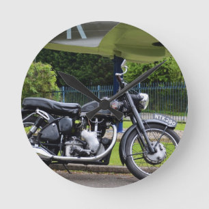 Reloj Redondo Mediano Moto y Spitfire