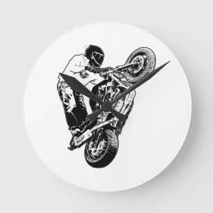Reloj Redondo Mediano Motocicleta