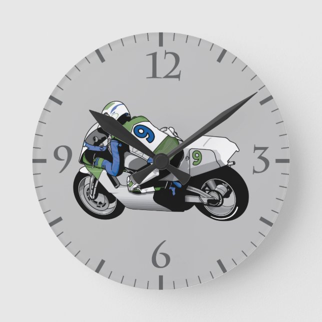 Reloj Redondo Mediano Motocicleta de ciclismo deportivo (Anverso)