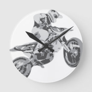Reloj Redondo Mediano Motocrós