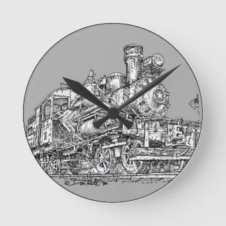 Reloj Redondo Mediano Motor 1899 de vapor de Heisler