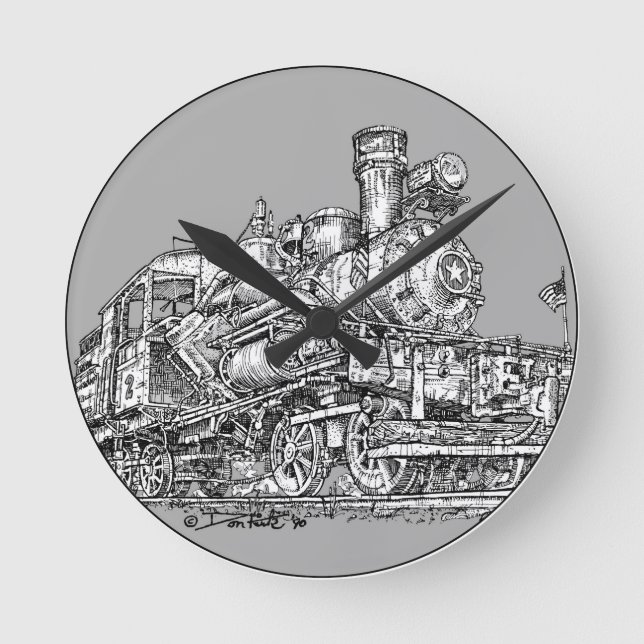 Reloj Redondo Mediano Motor 1899 de vapor de Heisler (Anverso)