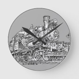 Reloj Redondo Mediano Motor 1899 de vapor de Heisler