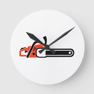 Reloj Redondo Mediano Motosierra