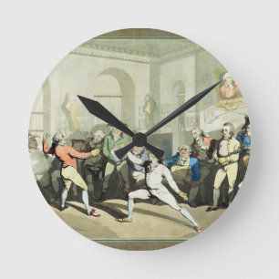 Reloj Redondo Mediano Mr H Angelo's Fencing Academy, engraved by Charles