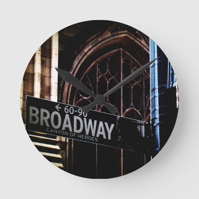 Reloj Redondo Mediano Muestras de NYC (Anverso)