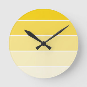 Reloj Redondo Mediano Muestras de pintura amarilla soleada