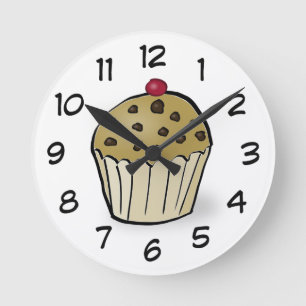 Reloj Redondo Mediano Muffin Mini Encantador
