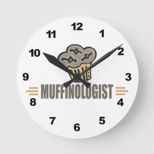 Reloj Redondo Mediano Muffins humorísticos