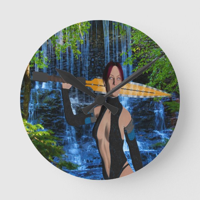 Reloj Redondo Mediano Mujer amazónica (Anverso)