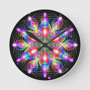 Reloj Redondo Mediano Mujer girante del arco iris