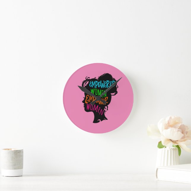 Reloj Redondo Mediano Mujeres empoderadas empoderan a las mujeres (Hogar)