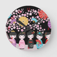 Muñecas kokeshi japonesas negras