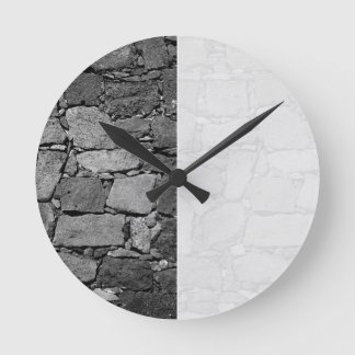 Reloj Redondo Mediano Muro de basalto