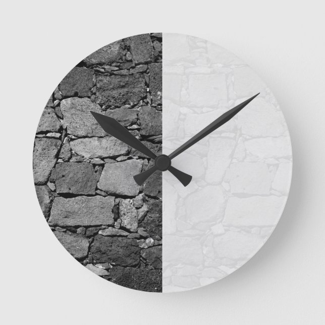 Reloj Redondo Mediano Muro de basalto (Anverso)