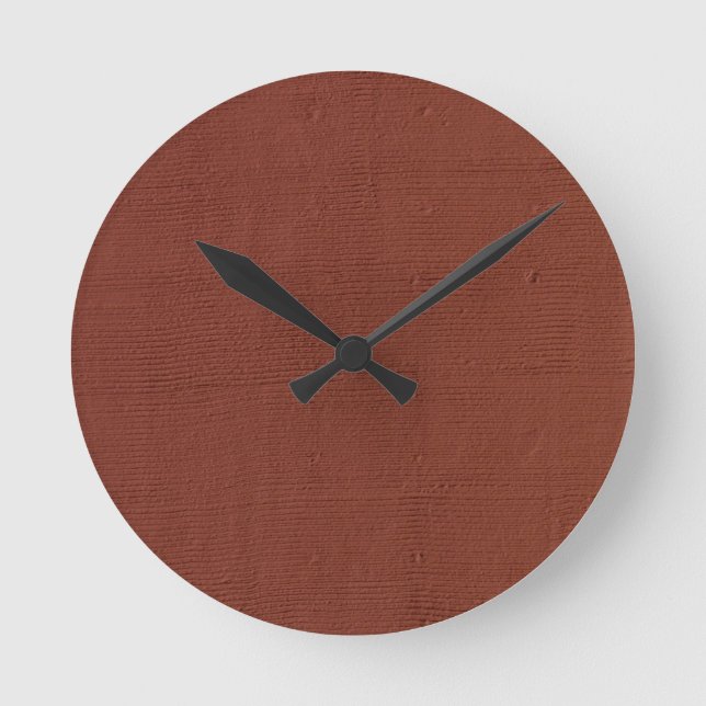 Reloj Redondo Mediano Muro de color rojizo (Anverso)