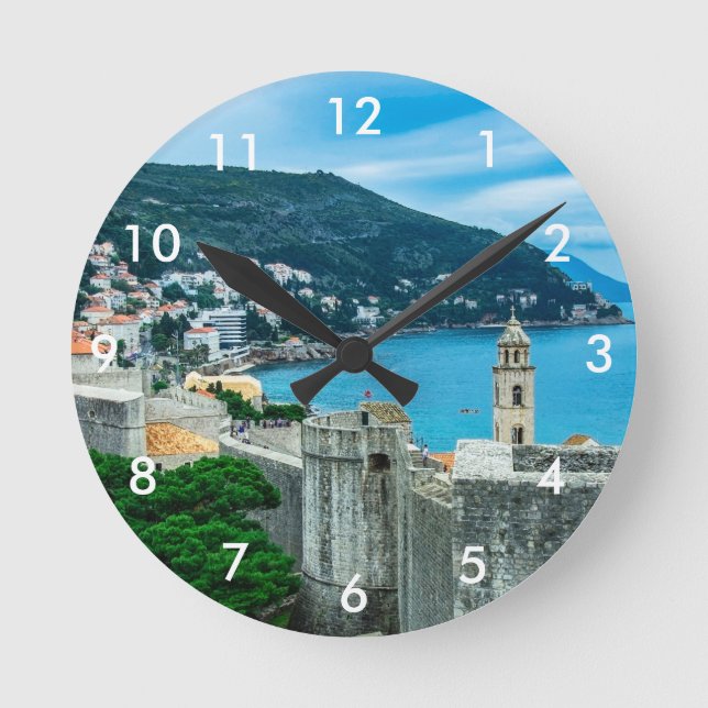Reloj Redondo Mediano Muro de Dubrovnik (Anverso)