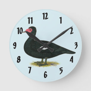 Reloj Redondo Mediano Muscovy Black Drake