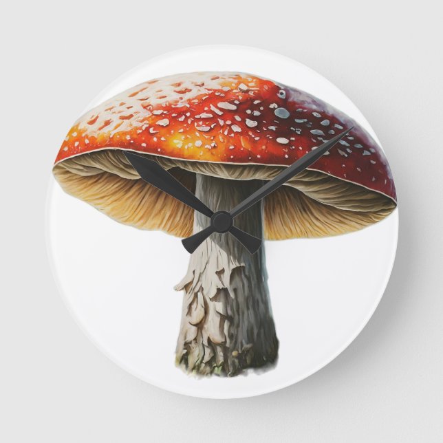 Reloj Redondo Mediano Mushroom (Anverso)