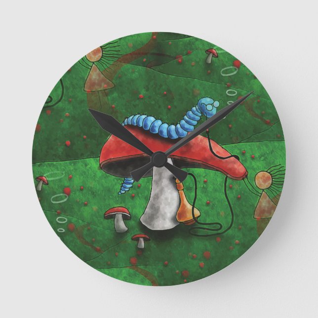 Reloj Redondo Mediano Mushroom mágico (Anverso)