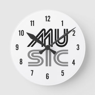 Reloj Redondo Mediano Música