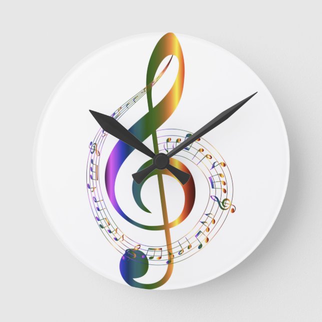 Reloj Redondo Mediano Música (Anverso)