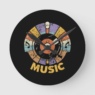 Reloj Redondo Mediano música clásica retro