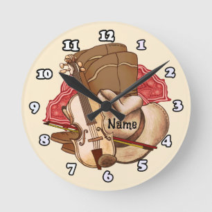 Reloj Redondo Mediano Música Country