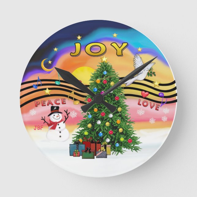 Reloj Redondo Mediano Música navidad (Anverso)