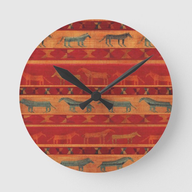 Reloj Redondo Mediano Mustangs Gitanos Salvajes (Anverso)