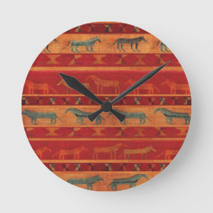 Reloj Redondo Mediano Mustangs Gitanos Salvajes