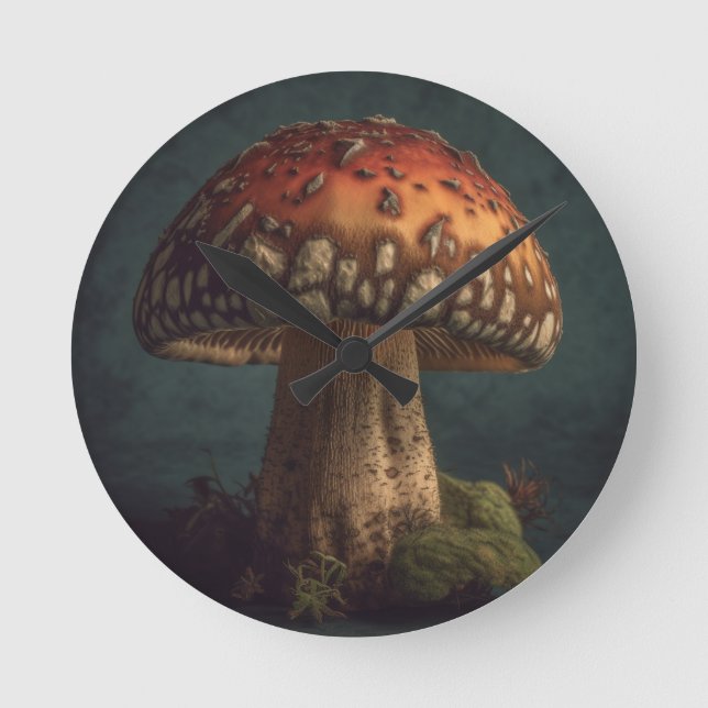 Reloj Redondo Mediano Muted Mushroom (Anverso)