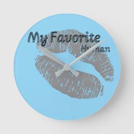 Reloj Redondo Mediano My Favorite Human Wall Clock – Romantic Lips Art H