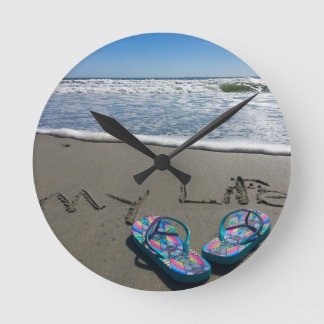 Reloj Redondo Mediano My Life In Flip Flops Wall Clock