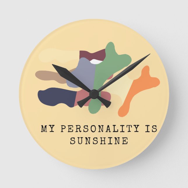 Reloj Redondo Mediano My Personality is Sunshine (Anverso)