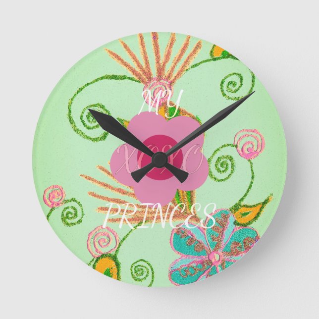 Reloj Redondo Mediano My XOXO Little Princess Design (Anverso)