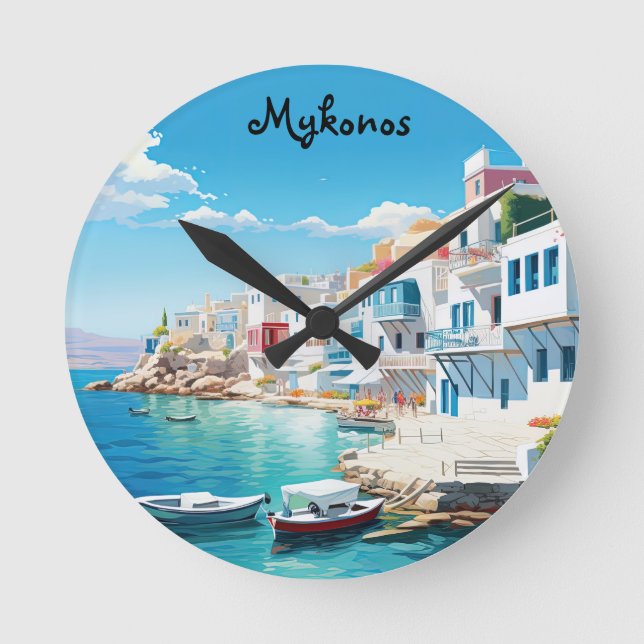 Reloj Redondo Mediano Mykonos (Anverso)