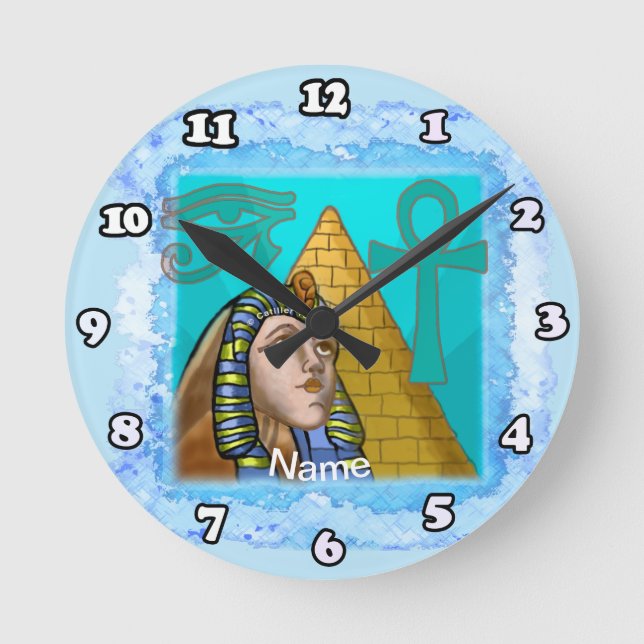 Reloj Redondo Mediano Mystery Egypt clock (Anverso)