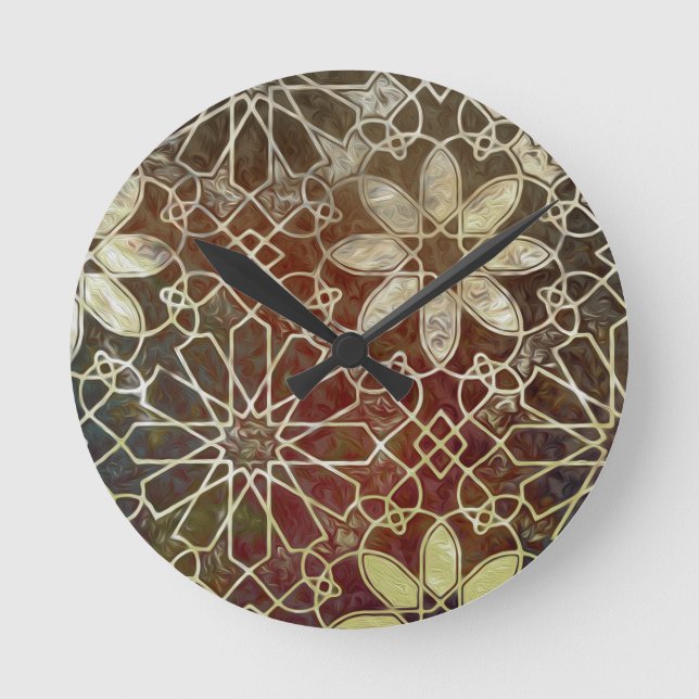 Reloj Redondo Mediano Mystic Tiles II (Anverso)