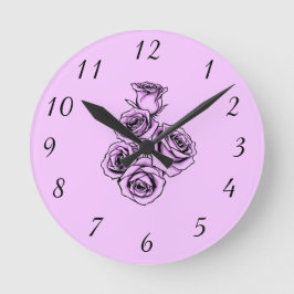 Reloj Redondo Mediano Mystical Purple Rose
