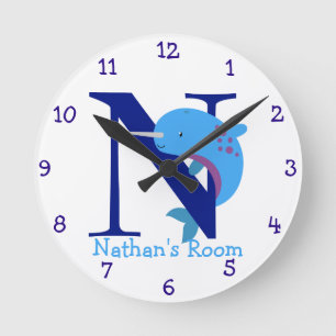 Reloj Redondo Mediano N está para Narwhal y el dormitorio de los