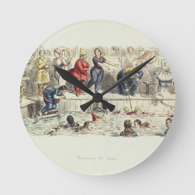 Reloj Redondo Mediano Nadando para las señoras, 1844 (litho) (Anverso)
