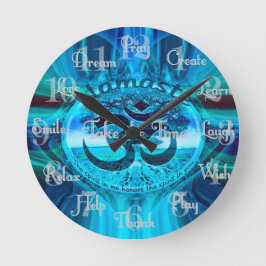 Reloj Redondo Mediano Namaste Blue Rainbow