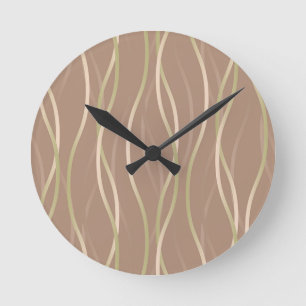 Reloj Redondo Mediano Napolitano Macchiato Pistachio Cinta y sombra.