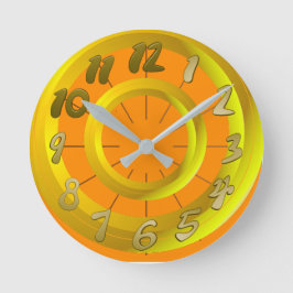 Reloj Redondo Mediano Naranja