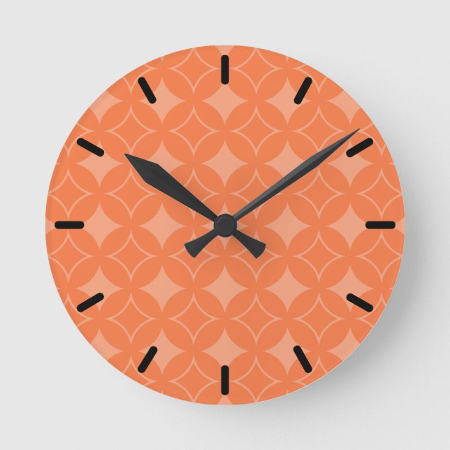 Reloj Redondo Mediano Naranja (Anverso)