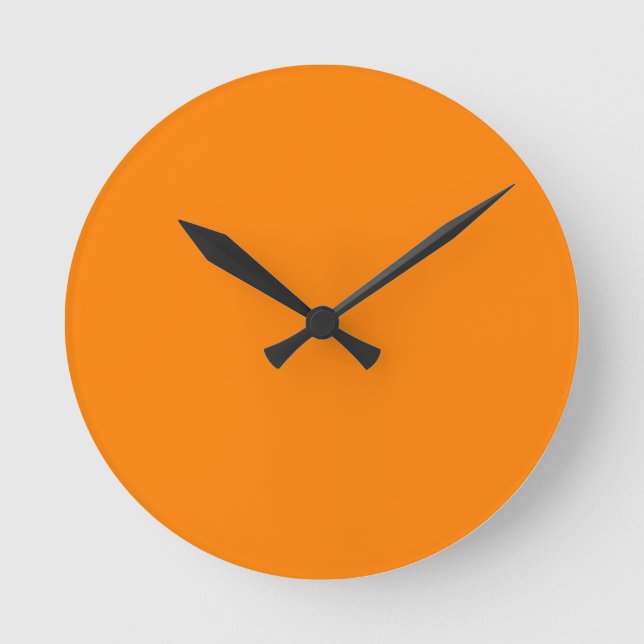 Reloj Redondo Mediano Naranja (Anverso)