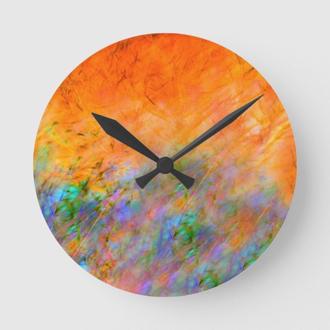 Reloj Redondo Mediano Naranja Dreamscape (Anverso)