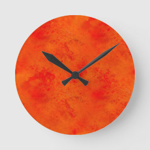 Reloj Redondo Mediano Naranja inconsútil del extracto del fondo de la